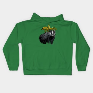 Mushroom Badger Kids Hoodie